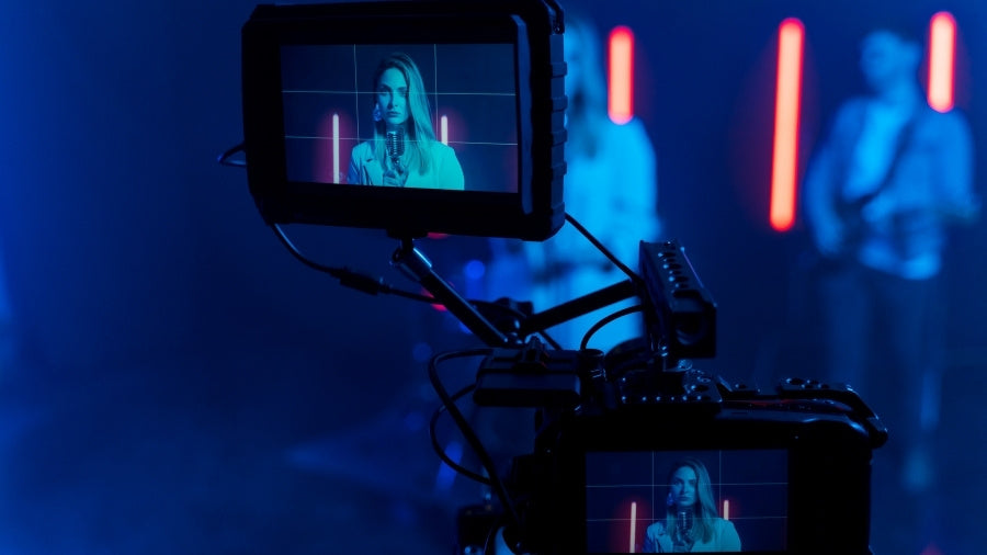 Recording a music video