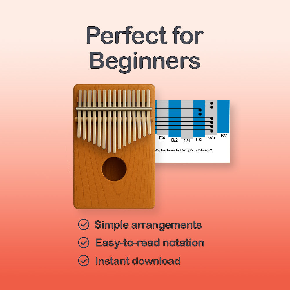 Blessed Assurance - 17 Note Kalimba tab