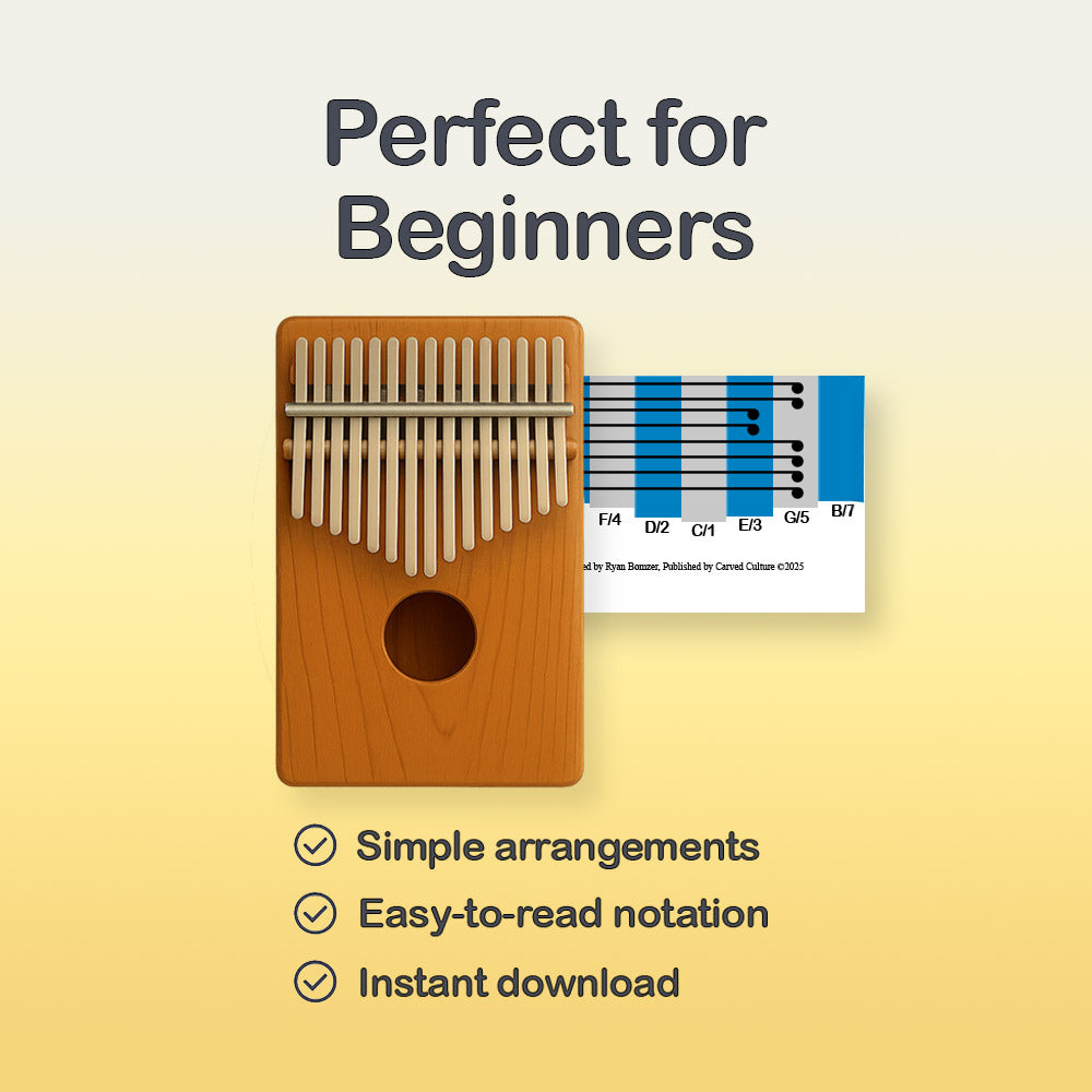 Old Macdonald Had A Farm - 17 Note Kalimba tab