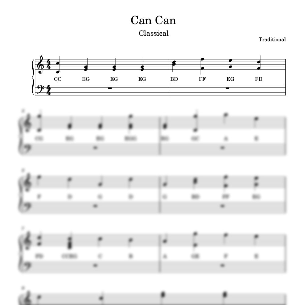 Can Can sheet music preview