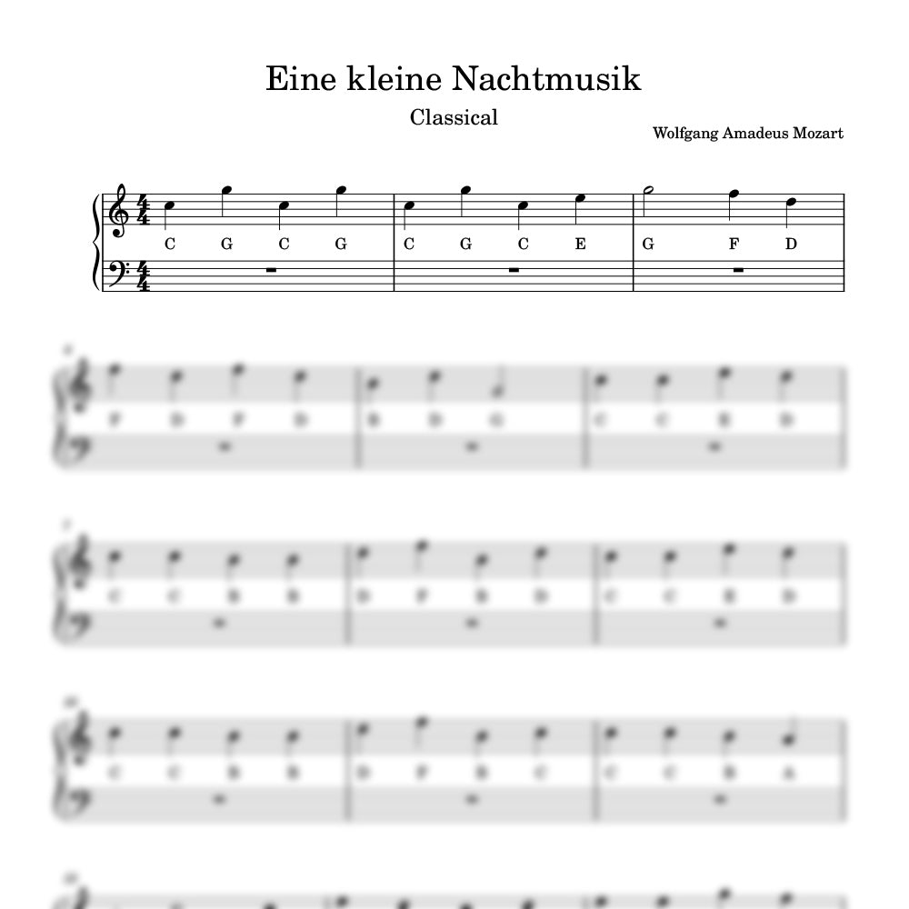 Eine kleine Nachtmusik sheet music