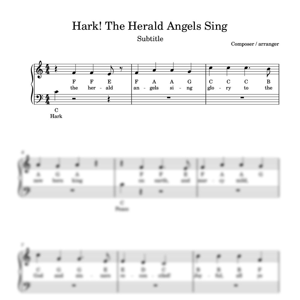 Hark the Herald Angels Sing sheet music