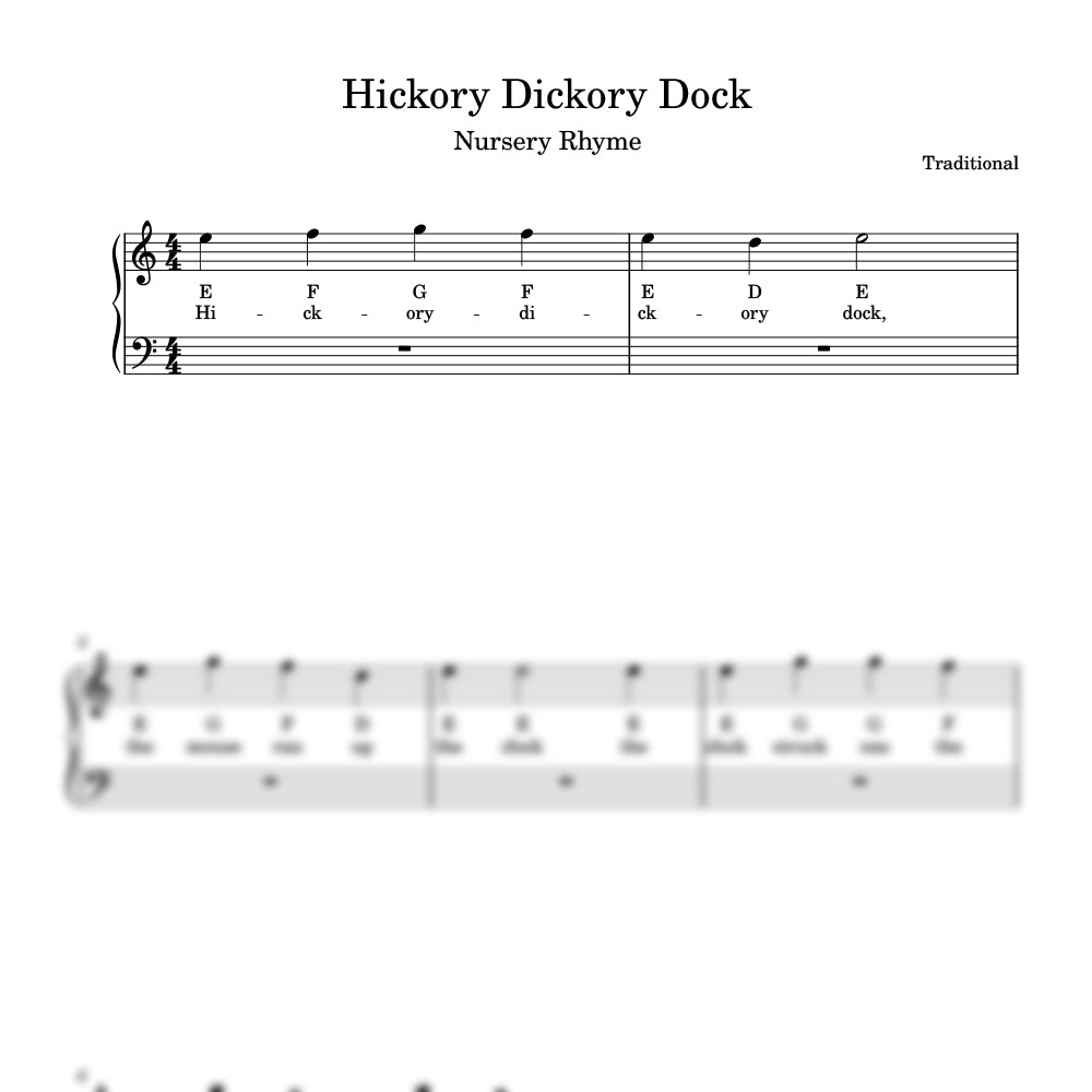 Hickory Dickory Dock sheet music