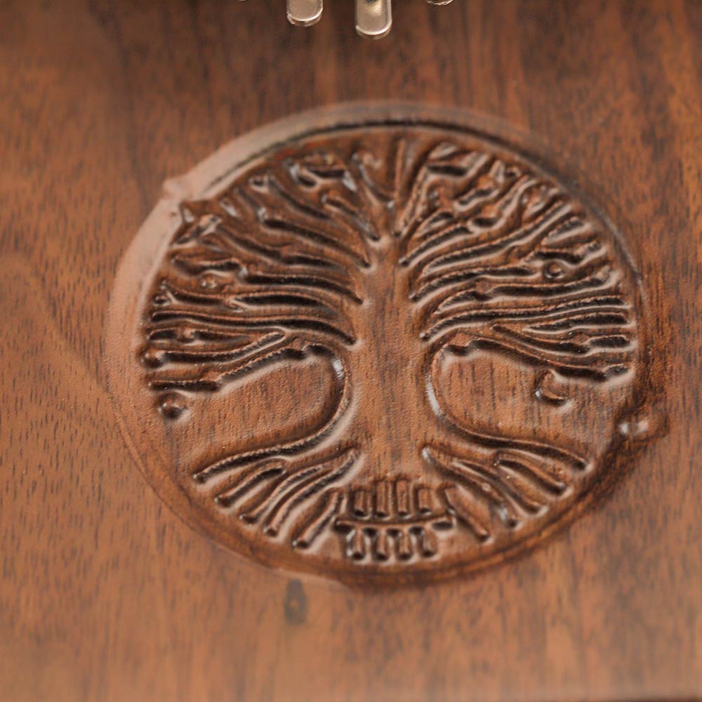close up of tree on 34 note kalimba