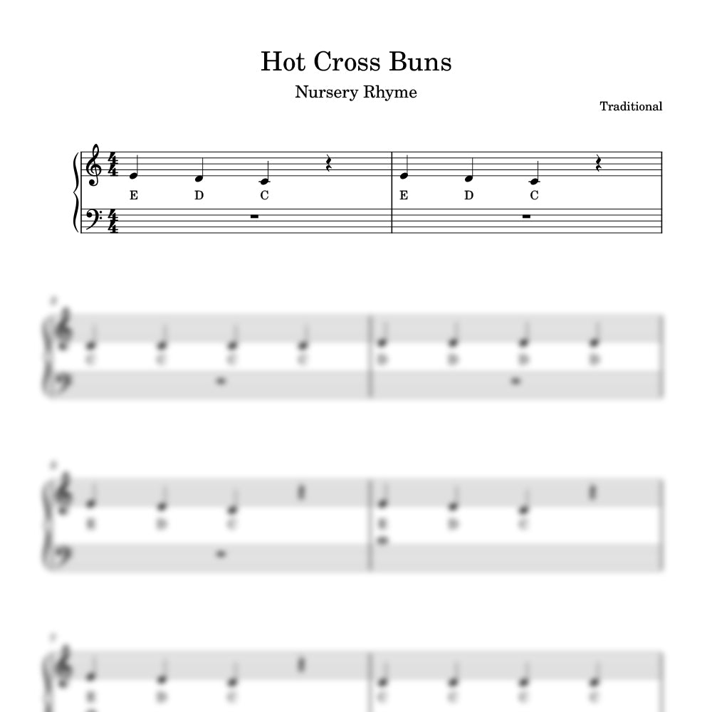 Hot Cross Buns sheet music