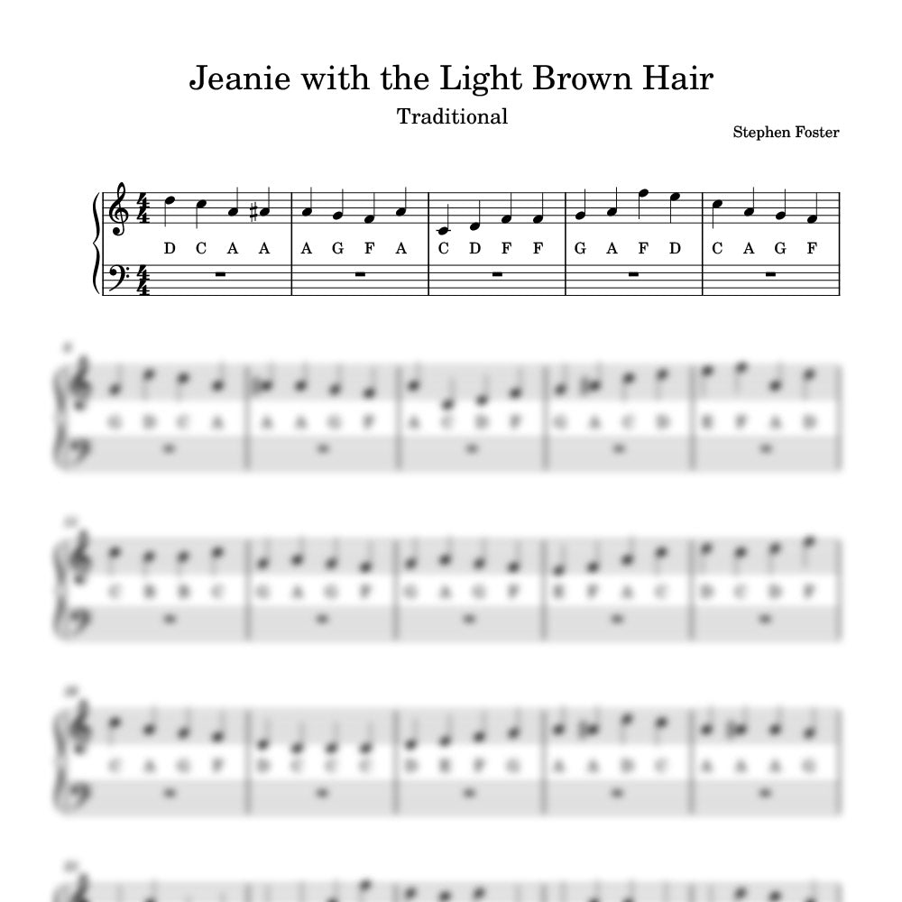 Jeanie with the Light Brown Hair sheet music