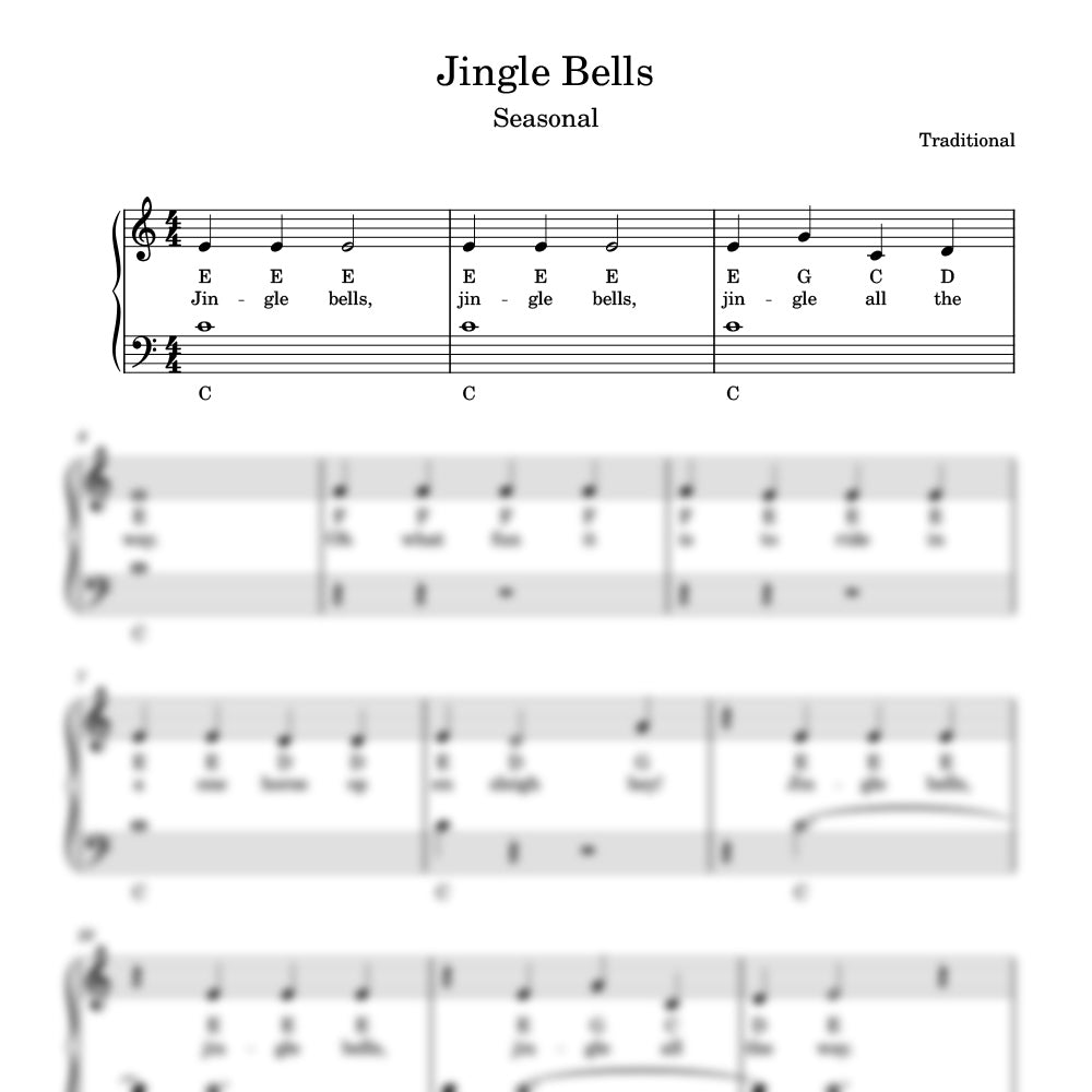 Jingle Bells sheet music preview