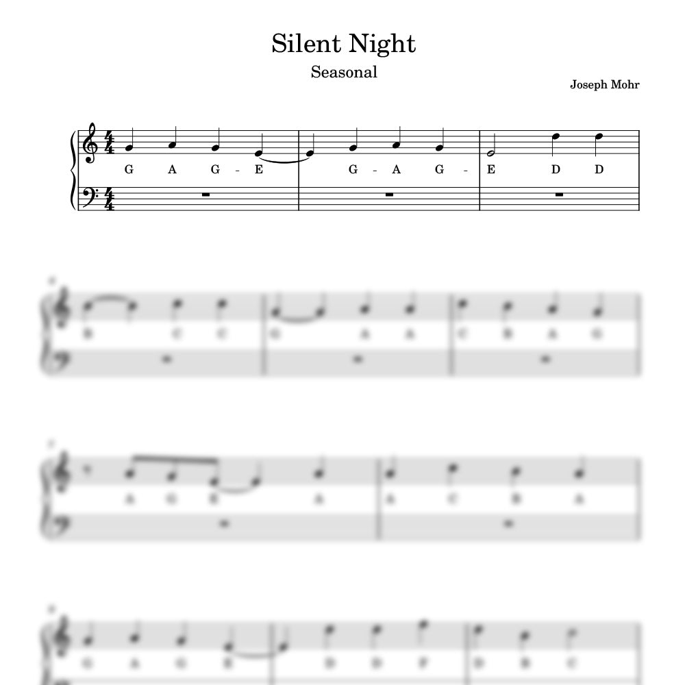 Silent Night sheet music