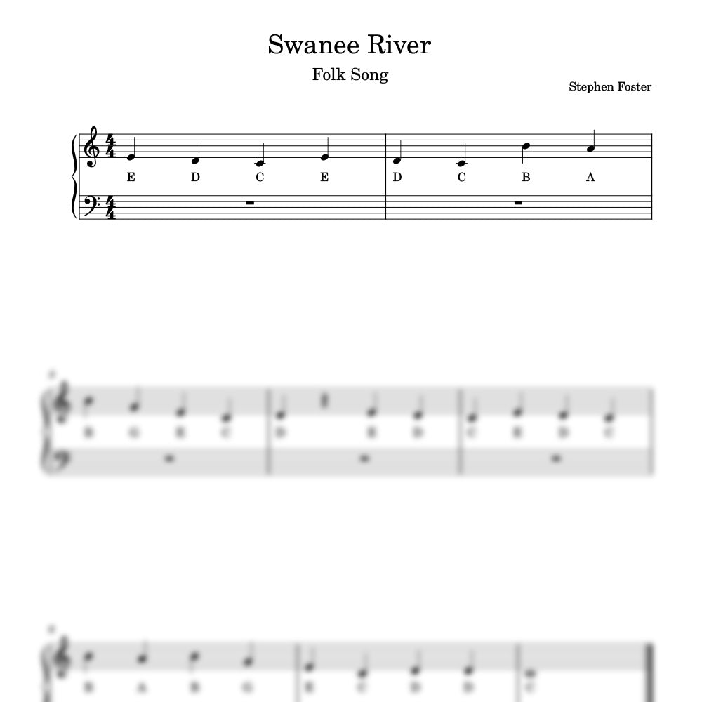 Swanee River sheet music