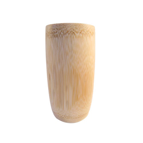 Back of Bamboo Cup with white background