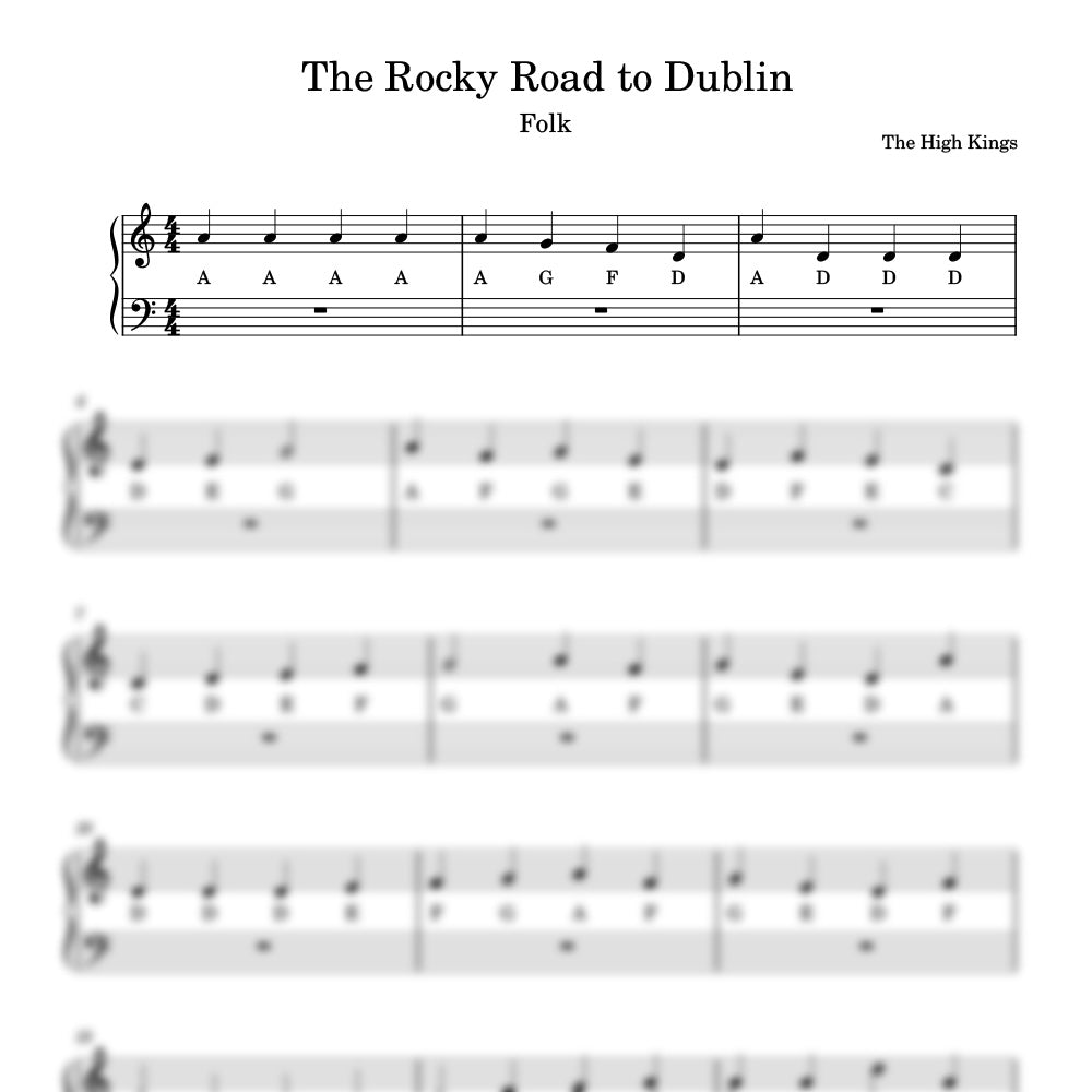 The Rocky Road to Dublin sheet music