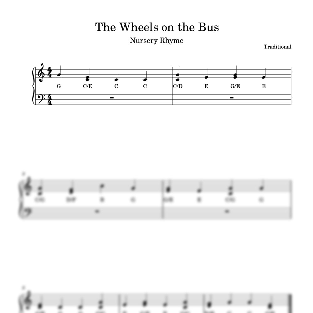 The Wheels on the Bus sheet music