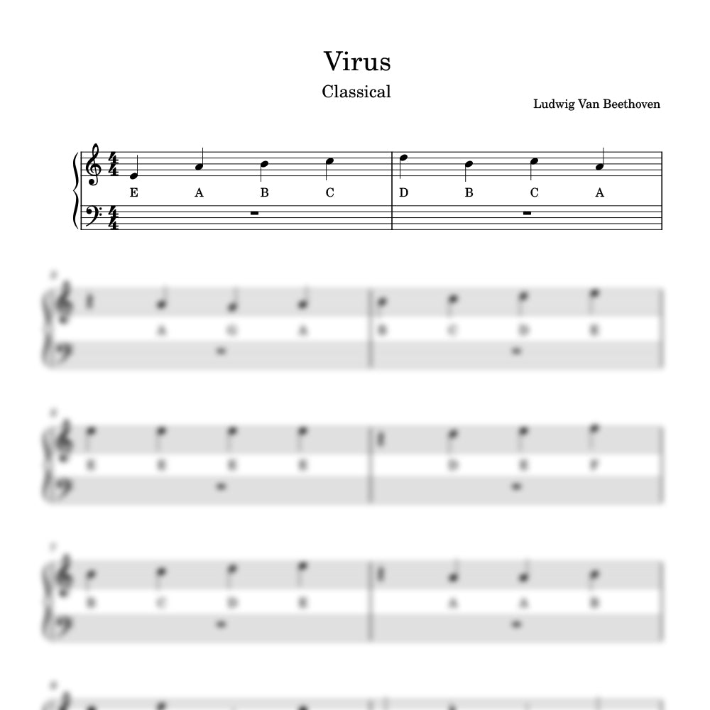 Ludwig Van Beethoven - Virus sheet music