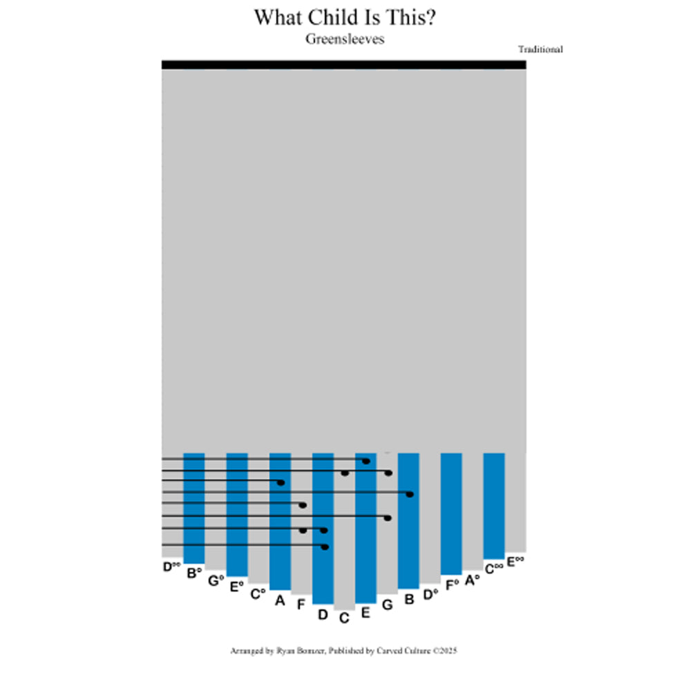 What Child Is This kalimba tab preview