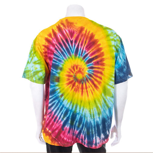 Spiral Rainbow T-shirt with white background