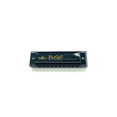 Black and Yellow Bee Harmonica With White background