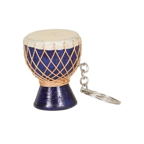 djembe drum blue keyring