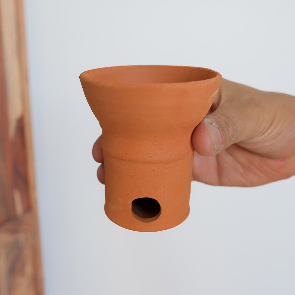 image of charcoal burner in hand