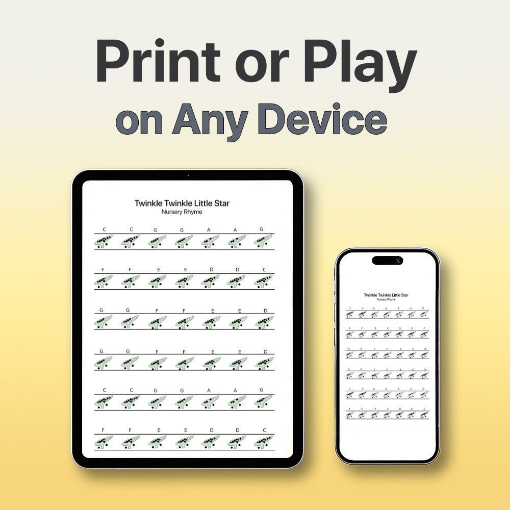 Hickory Dickory Dock - 12 Hole Ocarina Tab