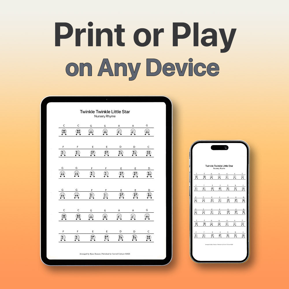 The Yellow rose of Texas - 6 Hole Ocarina Tab