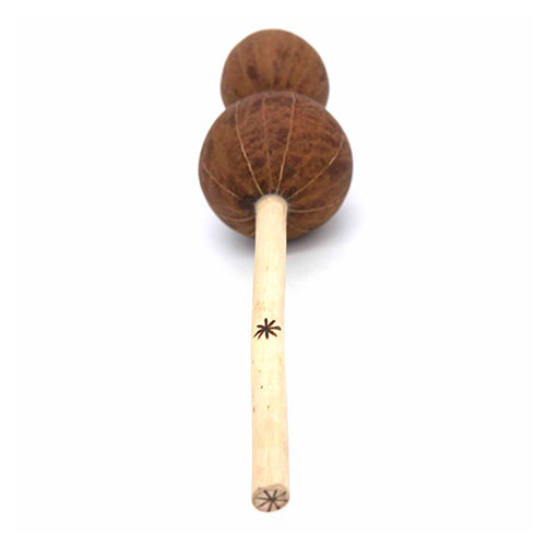 wooden stick double televi rattle