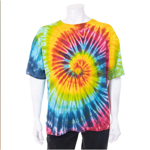 Spiral Rainbow T-shirt with white background