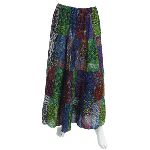 Colorful Fusion Skirt with white background 