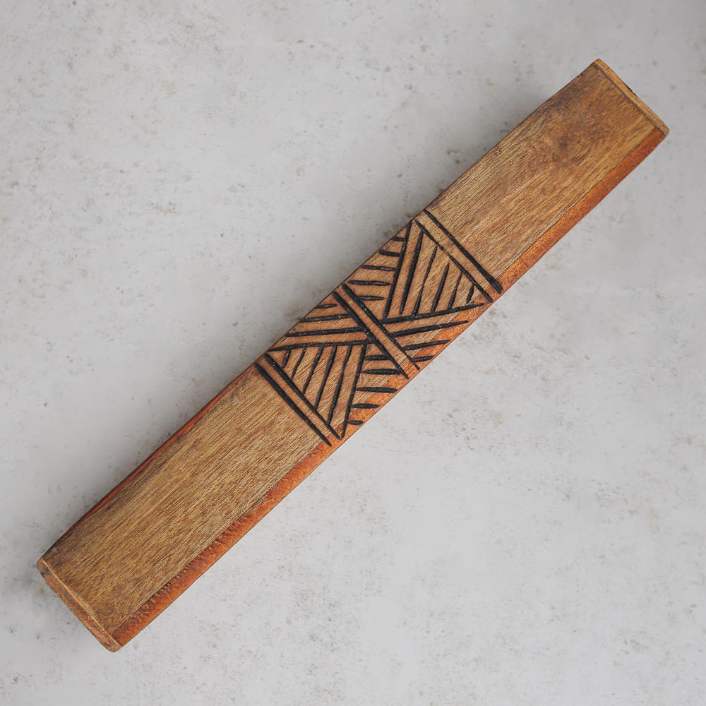 Close up of Jati Block Rainstick