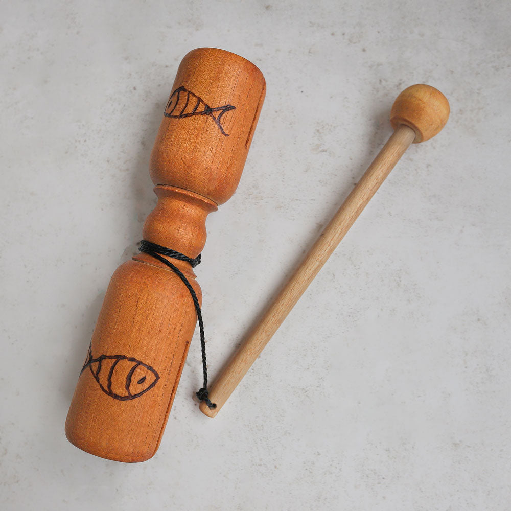 Close up of Jati Tick Tock Tone Block