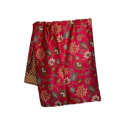 Handmade Indonesian sarong with colourful traditional batik pattern