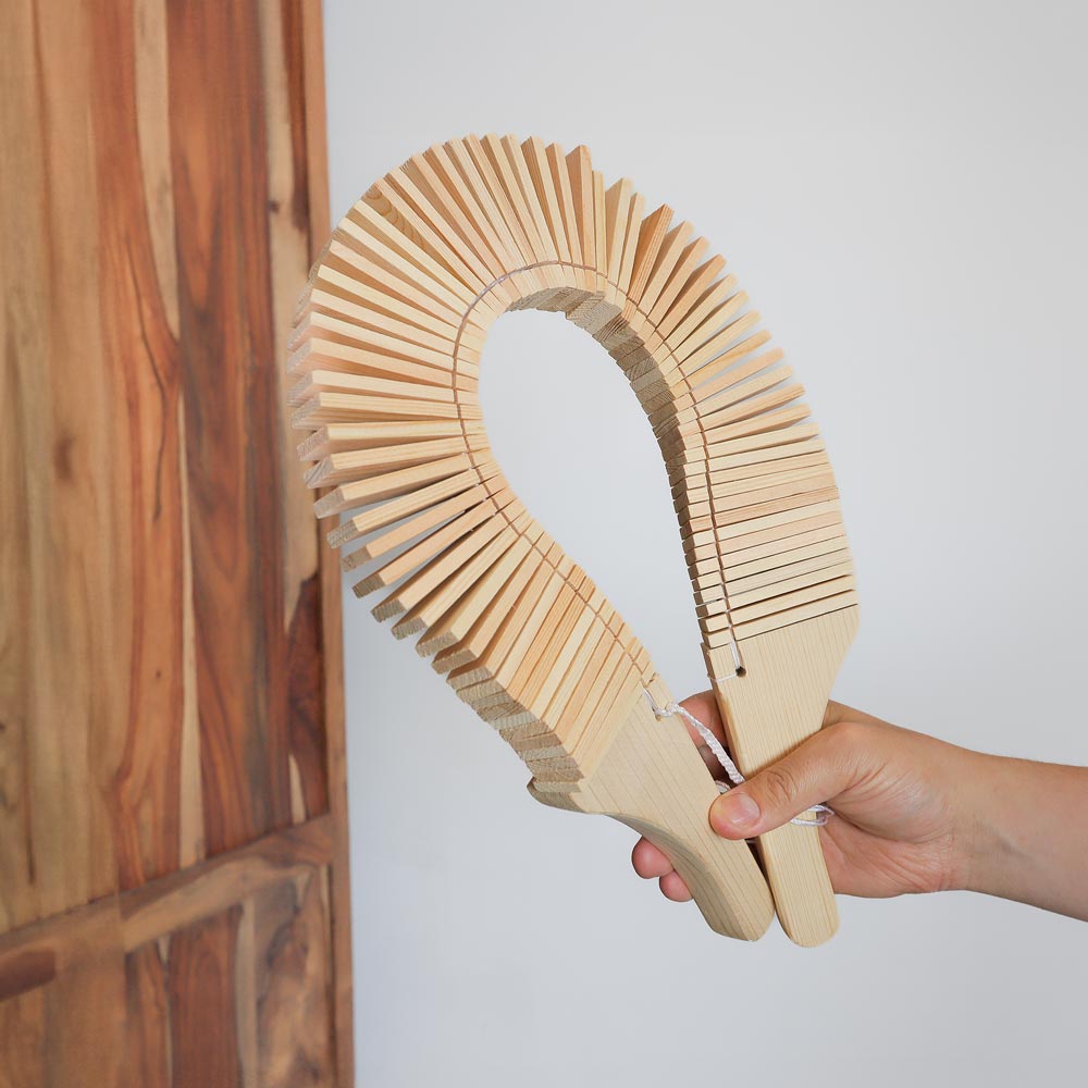 beige light brown matsu kokoriko in hand