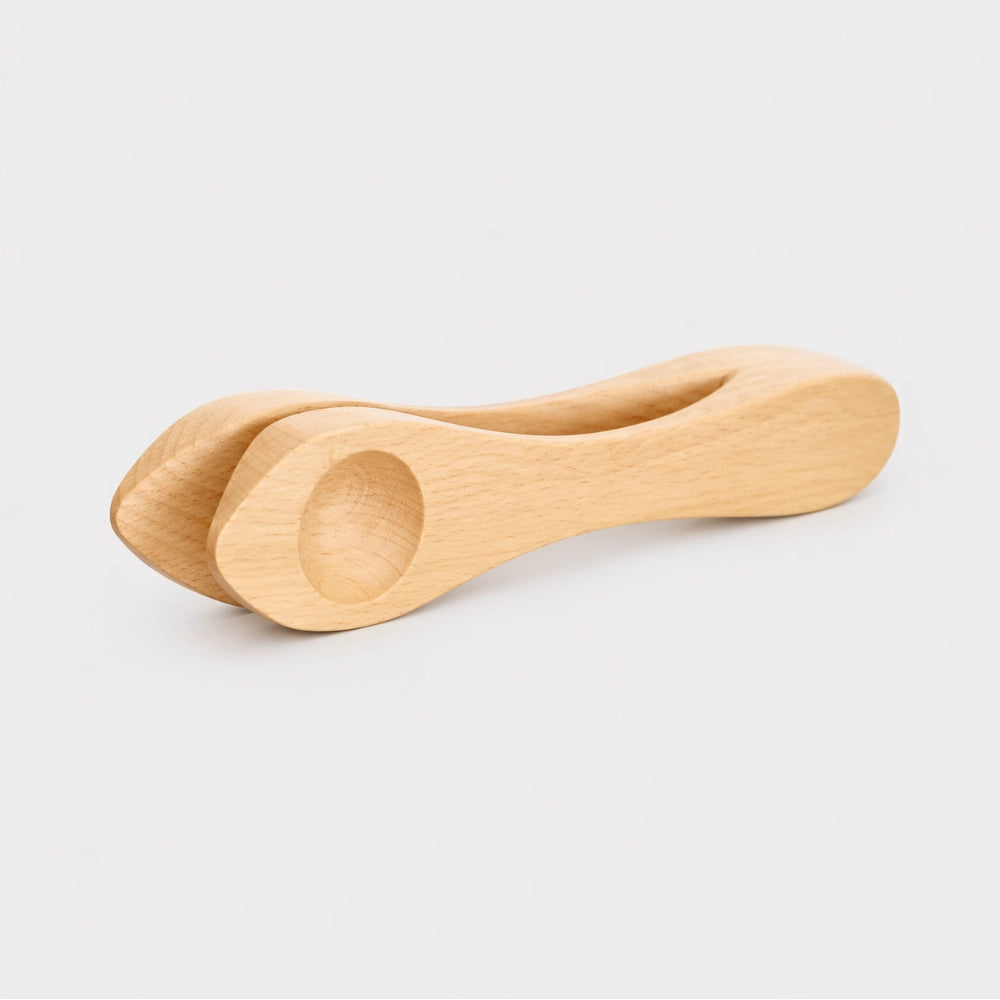 wooden spoons solid wood white background