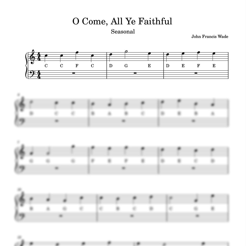 O Come All Ye Faithful sheet music