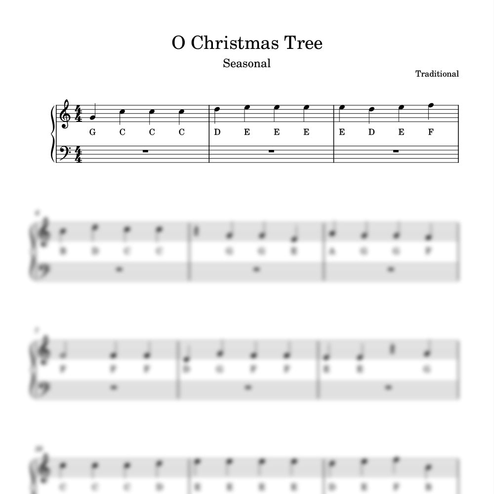 O Christmas tree sheet music