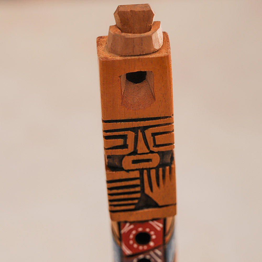 close up of tarka flute blow hole