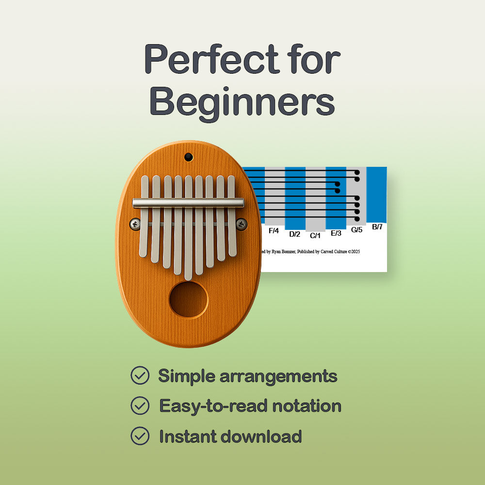 O Christmas Tree - 8 Note Pocket Kalimba Tab