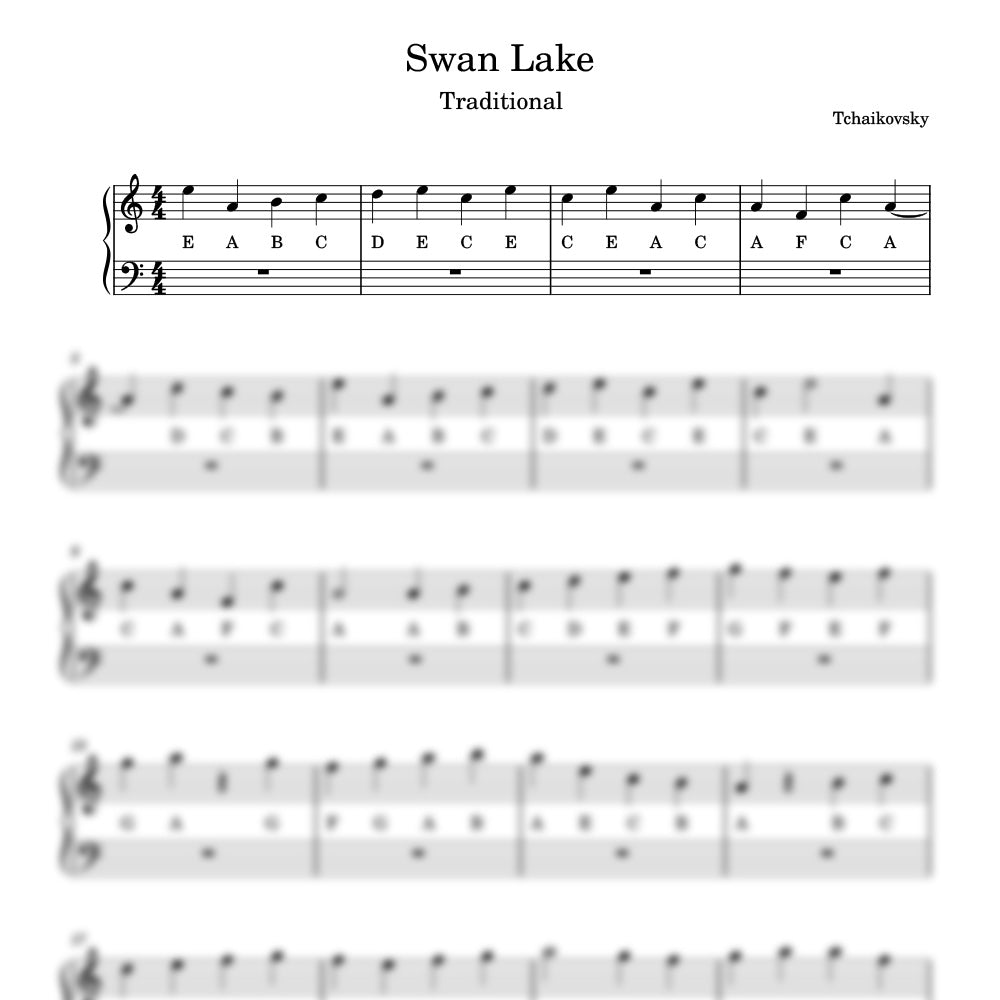 Swan Lake sheet music