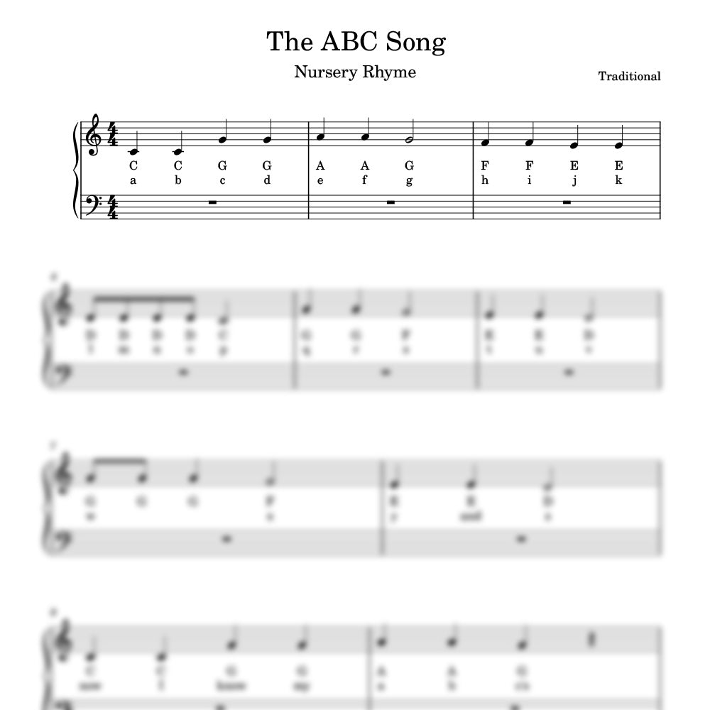 The ABC Song sheet music