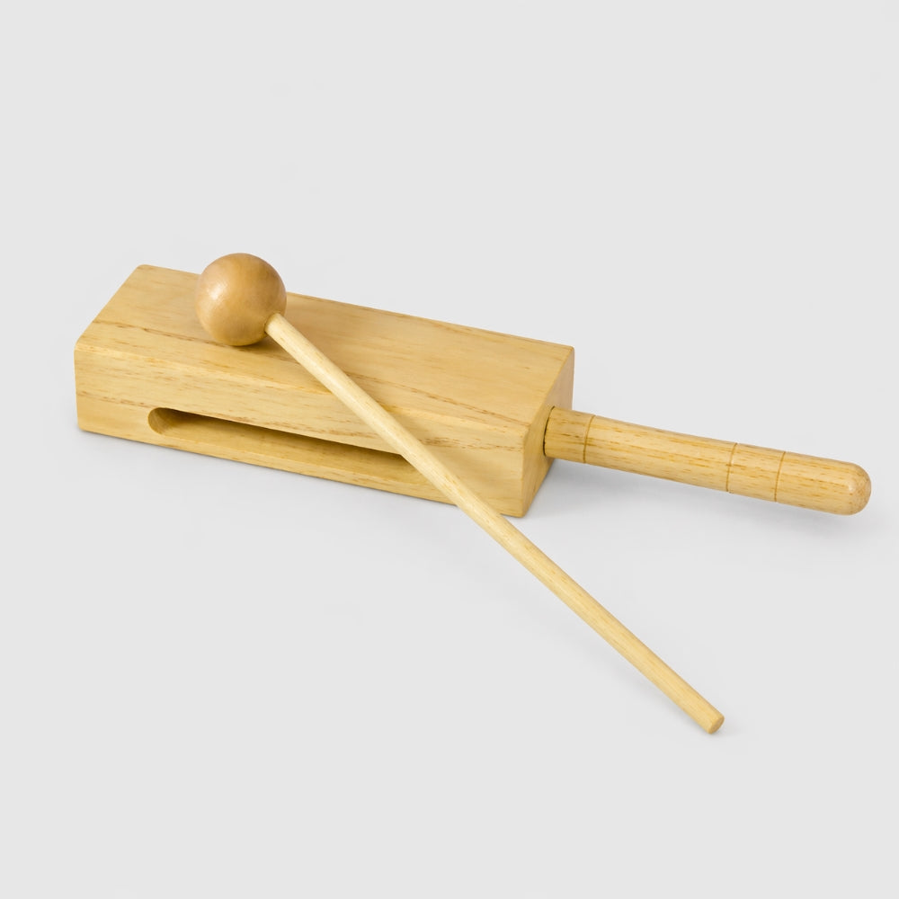 wood block instrument with handle