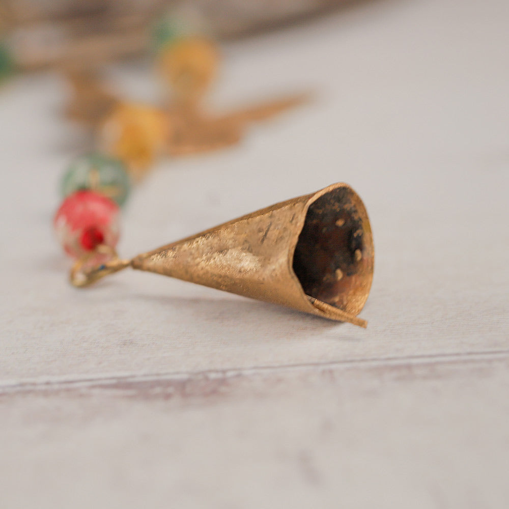 close up of tree of life windchime bell