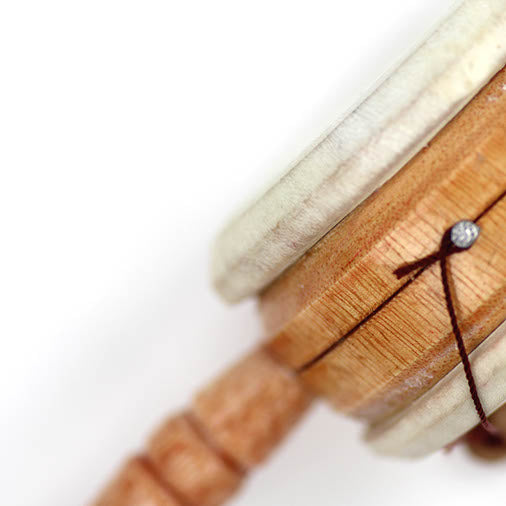 close up monkey drum side