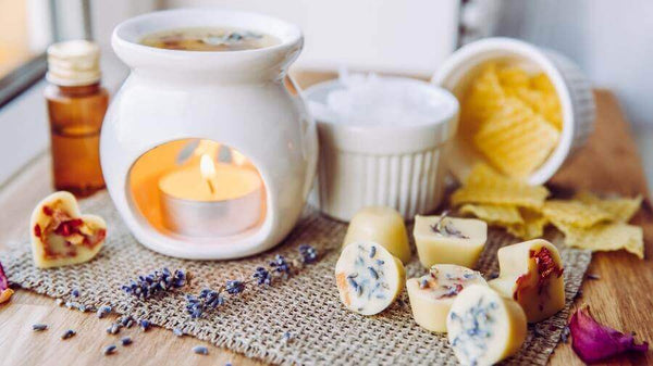 Use essential oils to make your own scented wax cubes for your wax