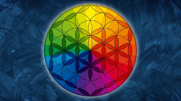 colourful chakra medicine wheel