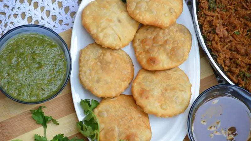 Traditional Indian potato aloo tiki side with dip