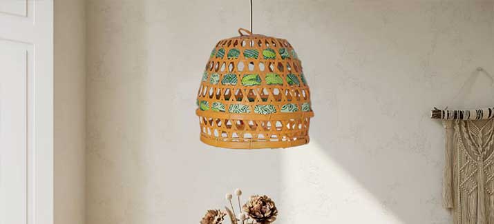 batik bamboo lampshade
