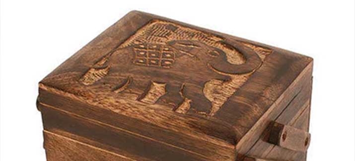 elephant box made from mango wood