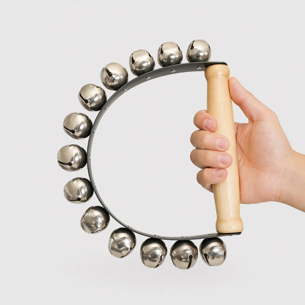13 bell sleigh bell shaker in hand