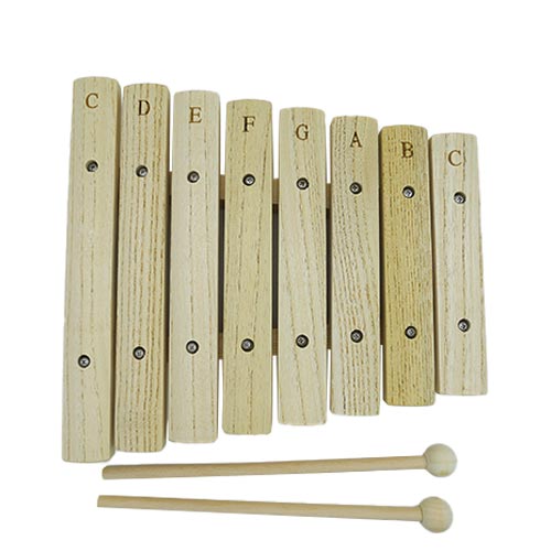 Wooden xylophone tuned to western scale