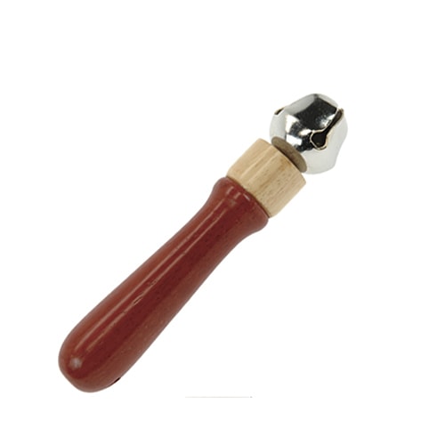 Wand Bell Shaker with brown handle 