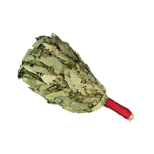 Green Chacapa Oak Leaf Rattle with red string